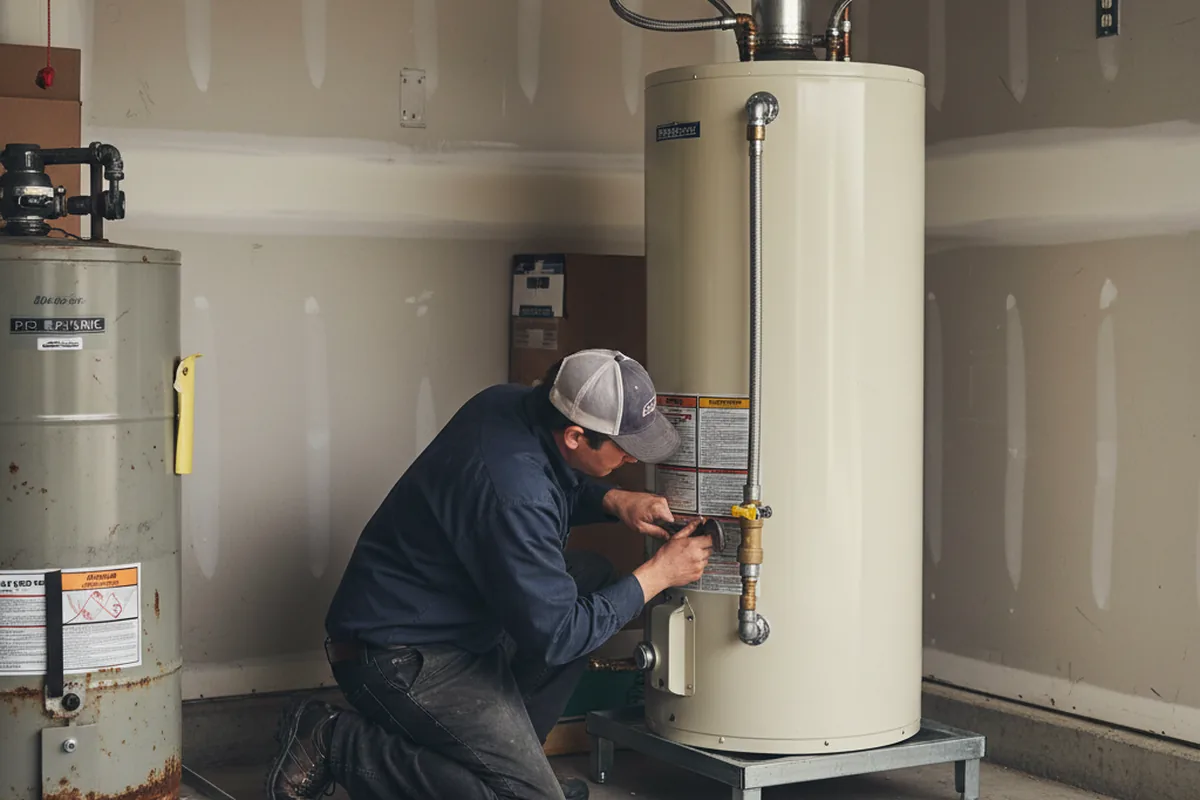 Water heater and shutoff valve replacement in Elton